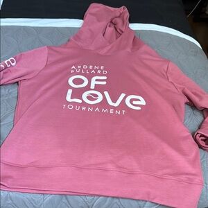 Pink Hoodie with White Print